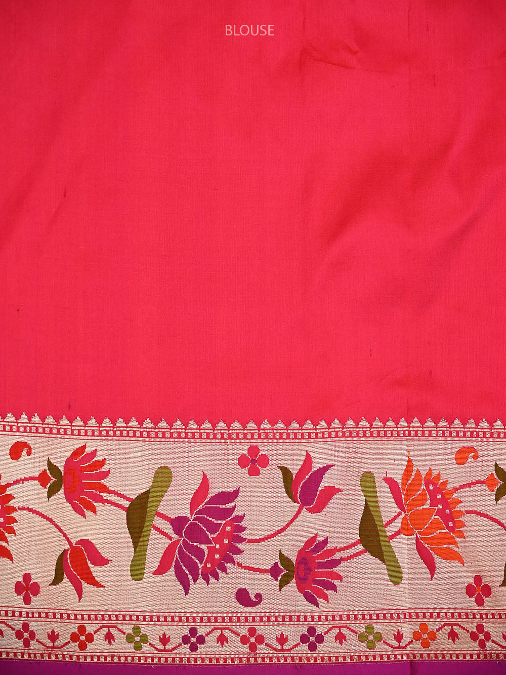 Pink Red Booti Paithani Katan Silk Handloom Banarasi Saree - Sacred  Weaves