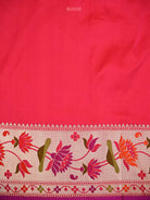 Pink Red Booti Paithani Katan Silk Handloom Banarasi Saree - Sacred  Weaves