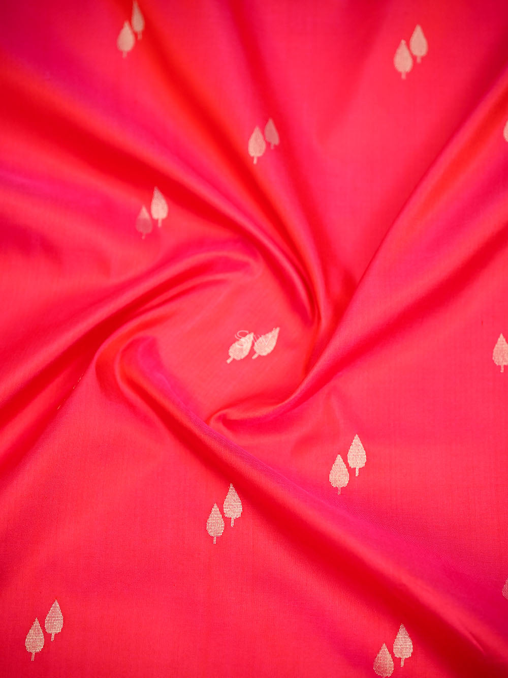 Pink Orange Booti Paithani Katan Silk Handloom Banarasi Saree - Sacred Weaves
