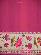 Purple Booti Paithani Katan Silk Handloom Banarasi Saree  - Sacred Weaves
