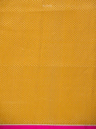 Mustard Plain Meenakari Satin Silk Handloom Banarasi Saree - Sacred Weaves