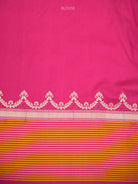 Red Booti Tussar Silk Handloom Banarasi Saree - Sacred Weaves