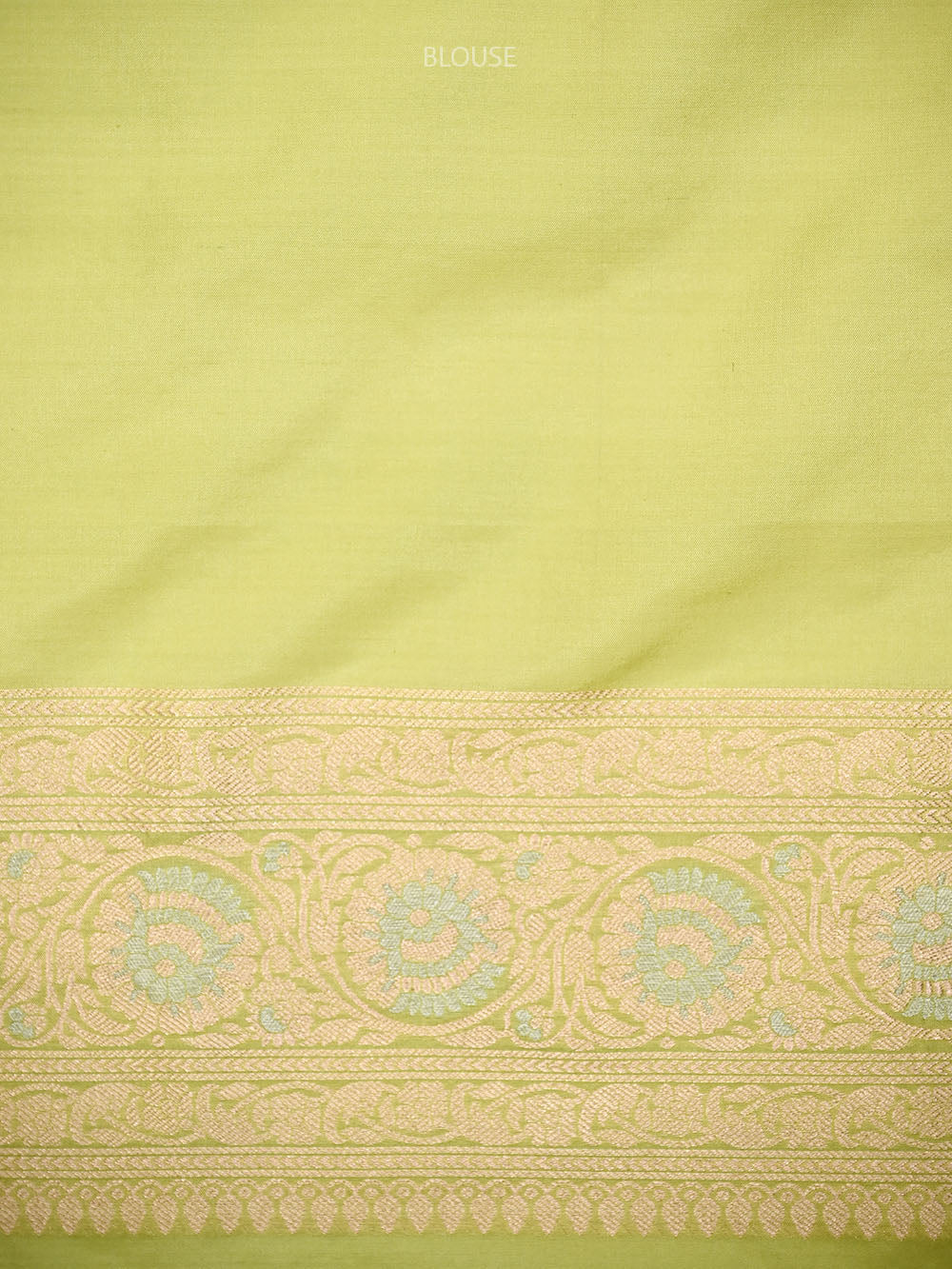 Pista Green Zari Jaal Uppada Katan Silk Handloom Banarasi Saree - Sacred Weaves