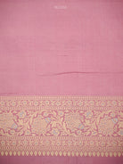 Dusty Pink Zari Jaal Uppada Katan Silk Handloom Banarasi Saree - Sacred Weaves