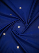 Blue Booti Paithani Katan Silk Handloom Banarasi Saree - Sacred Weaves