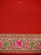 Blue Booti Paithani Katan Silk Handloom Banarasi Saree - Sacred Weaves