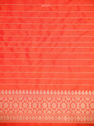 Dark Orange Rangkat Katan Silk Handloom Banarasi Saree - Sacred Weaves