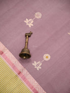 Pastel Pink Booti Tussar Silk Handloom Banarasi Saree - Sacred Weaves