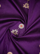 Purple Booti Tussar Silk Handloom Banarasi Saree - Sacred Weaves