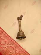 Beige Floral Boota Katan Silk Handloom Banarasi Saree - Sacred Weaves