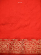 Beige Floral Boota Katan Silk Handloom Banarasi Saree - Sacred Weaves