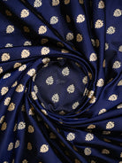 Blue Zari Booti Uppada Katan Silk Handloom Banarasi Saree - Sacred Weaves