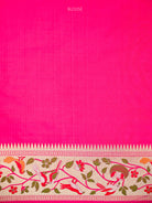 Dark Pink Shikargah Meenakari Katan Silk Handloom Banarasi Saree - Sacred Weaves