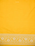 Yellow Shikargah Meenakari Katan Silk Handloom Banarasi Saree - Sacred Weaves