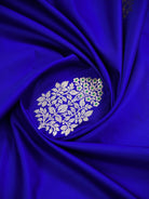 Royal Blue Meenakari Satin Silk Handloom Banarasi Saree - Sacred Weaves