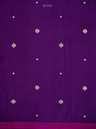 Dark Purple Meenakari Satin Silk Handloom Banarasi Saree - Sacred Weaves