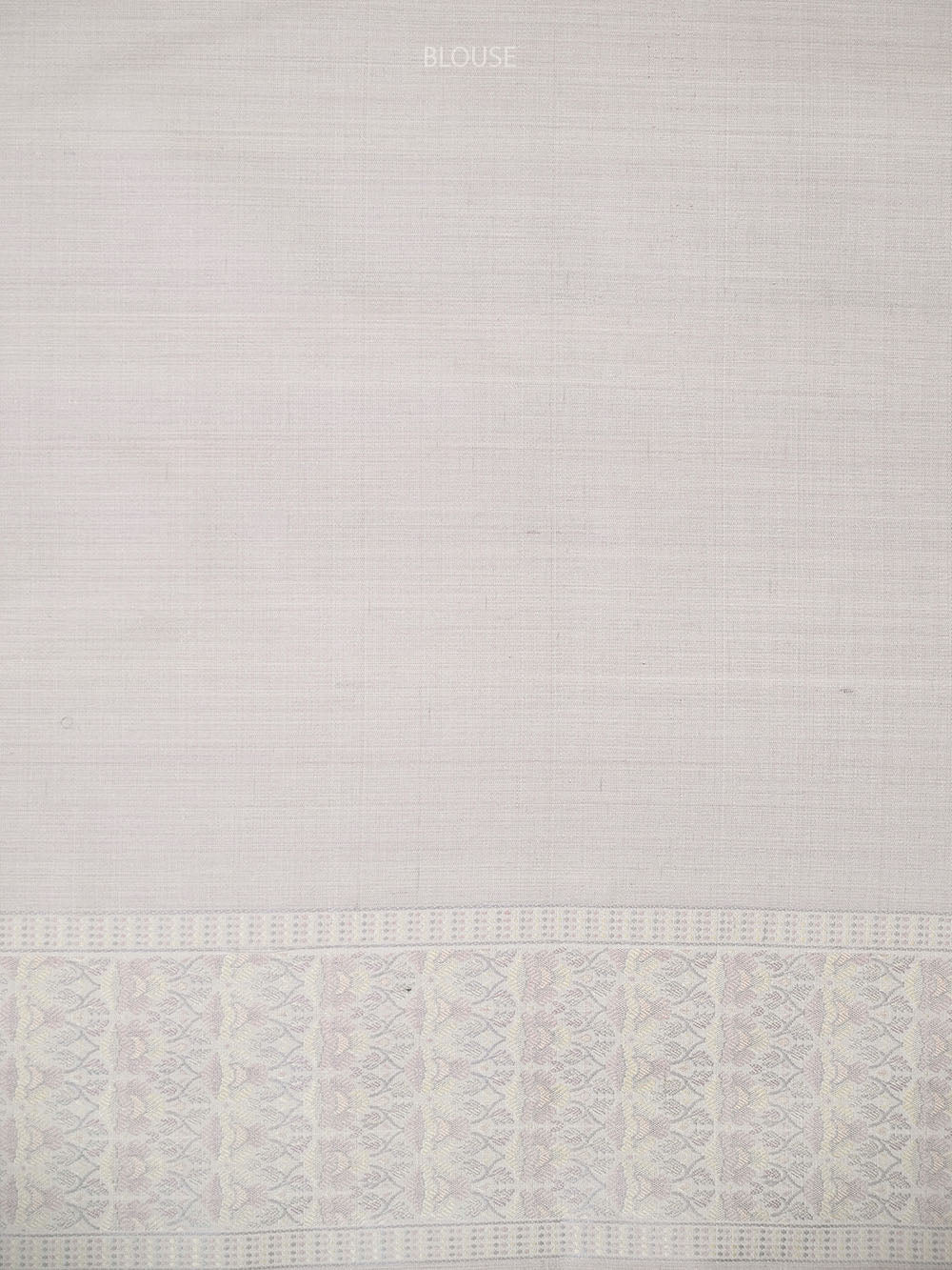 Light Grey Floral Tanchoi Silk Handloom Banarasi Saree - Sacred Weaves