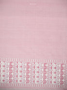Pastel Onion Pink Floral Tanchoi Silk Handloom Banarasi Saree - Sacred Weaves