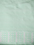 Mint Green Jaal Tanchoi Silk Handloom Banarasi Saree - Sacred Weaves
