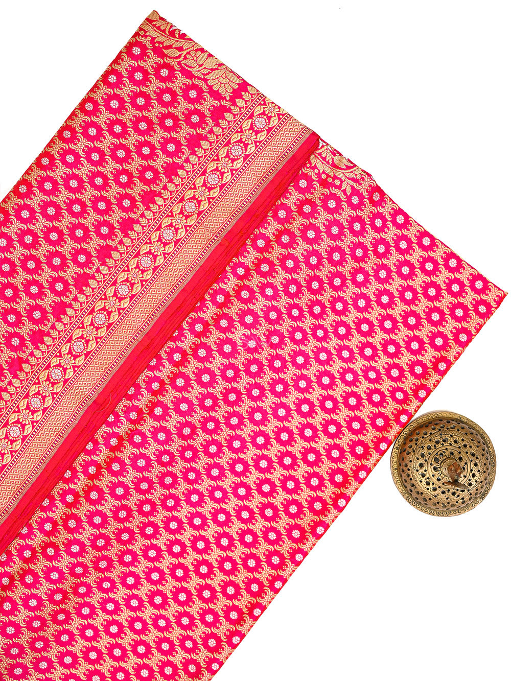 Dark Pink Sona Roopa Silk Real Zari Handloom Banarasi Saree - Sacred Weaves