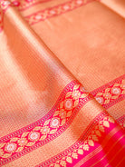 Dark Pink Sona Roopa Silk Real Zari Handloom Banarasi Saree - Sacred Weaves