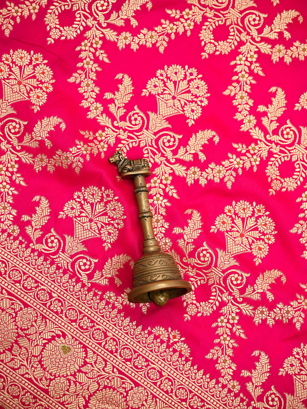 Pink Red Meenakari Uppada Katan Silk Handloom Banarasi Saree - Sacred Weaves