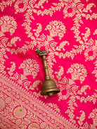 Pink Red Meenakari Uppada Katan Silk Handloom Banarasi Saree - Sacred Weaves