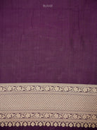 Dark Purple Rangkat Jaal Katan Silk Handloom Banarasi Saree - Sacred Weaves