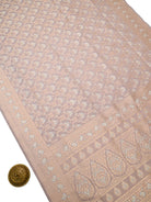 Pastel Purple Jaal Uppada Katan Silk Handloom Banarasi Saree - Sacred Weaves