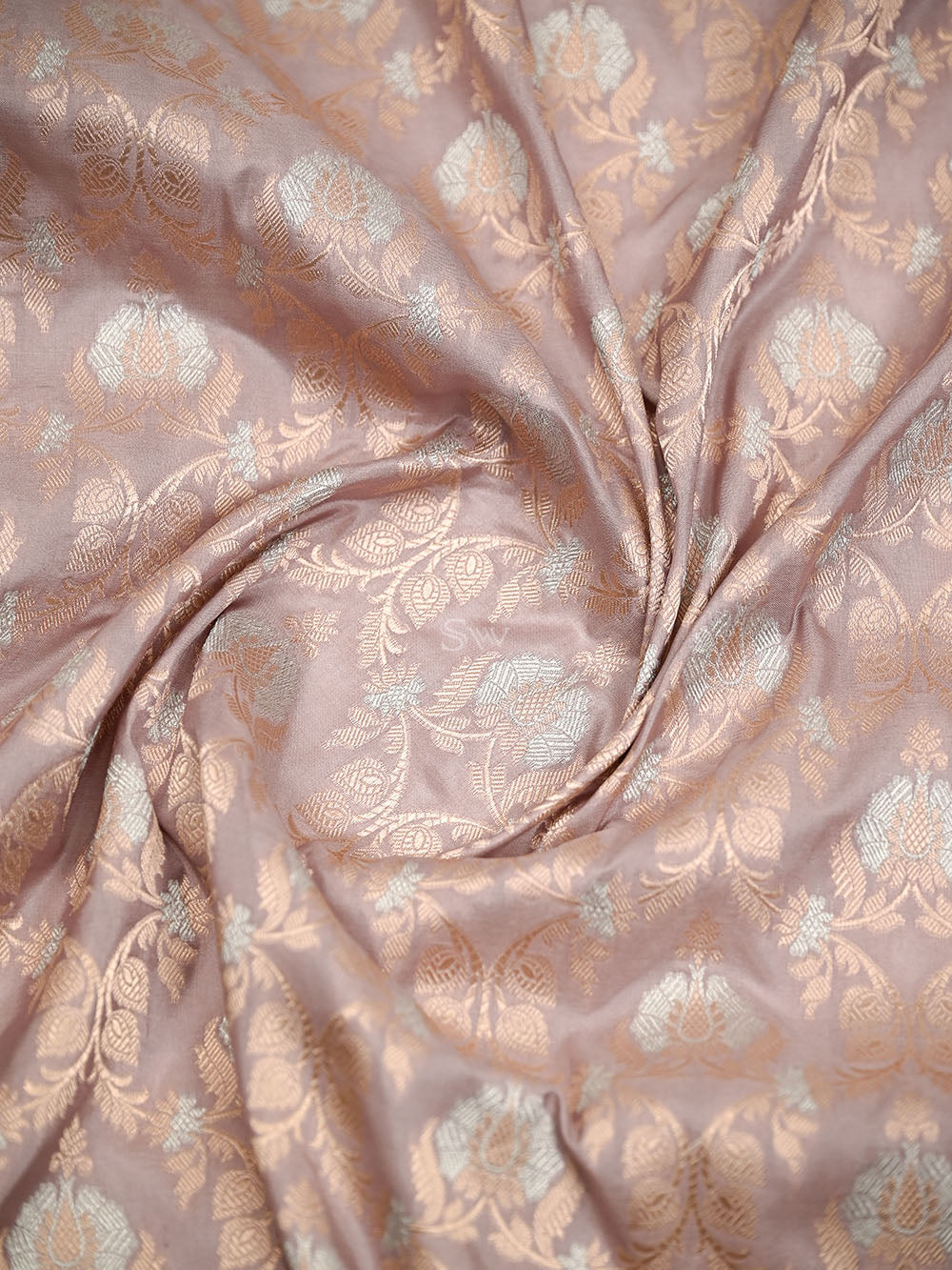Pastel Purple Jaal Uppada Katan Silk Handloom Banarasi Saree - Sacred Weaves