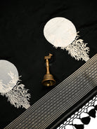 Black Plain Sona Roopa Satin Silk Handloom Banarasi Saree - Sacred Weaves