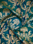 Teal Green Meenakari Jaal Uppada Katan Silk Handloom Banarasi Saree - Sacred Weaves