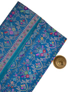 Midnight Blue Real Zari Handloom Banarasi Saree - Sacred Weaves