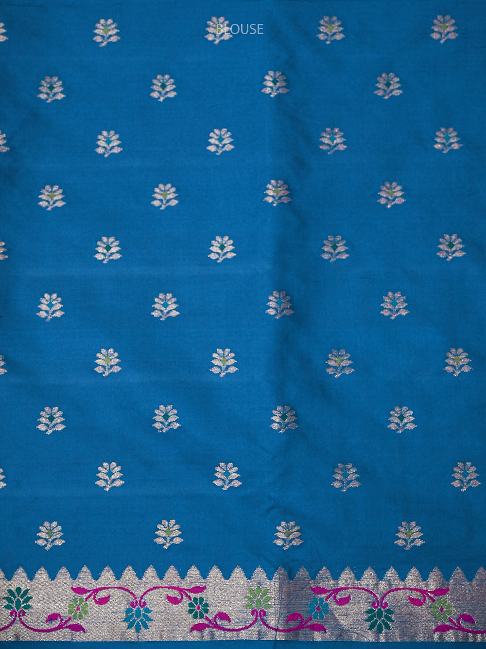 Midnight Blue Real Zari Handloom Banarasi Saree - Sacred Weaves