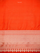 Red Orange Rangkat Jaal Katan Silk Handloom Banarasi Saree - Sacred Weaves