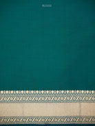 Teal Green Rangkat Katan Silk Handloom Banarasi Saree - Sacred Weaves