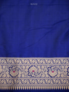 Blue Meenakari Jaal Uppada Katan Silk Handloom Banarasi Saree - Sacred Weaves
