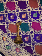 Purple Rangkat Jaal Katan Silk Handloom Banarasi Saree -Sacred Weaves