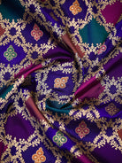 Purple Rangkat Jaal Katan Silk Handloom Banarasi Saree -Sacred Weaves