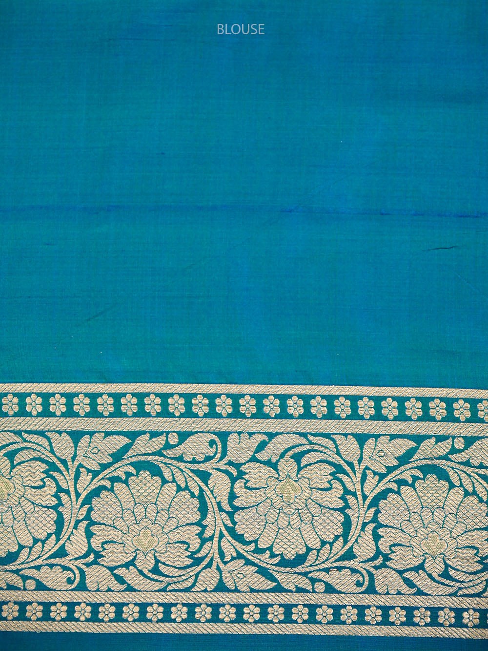 Green Blue Floral Booti Uppada Katan Silk Handloom Banarasi Saree - Sacred Weaves