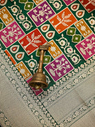 Bottle Green Rangkat Jaal Katan Silk Handloom Banarasi Saree - Sacred Weaves