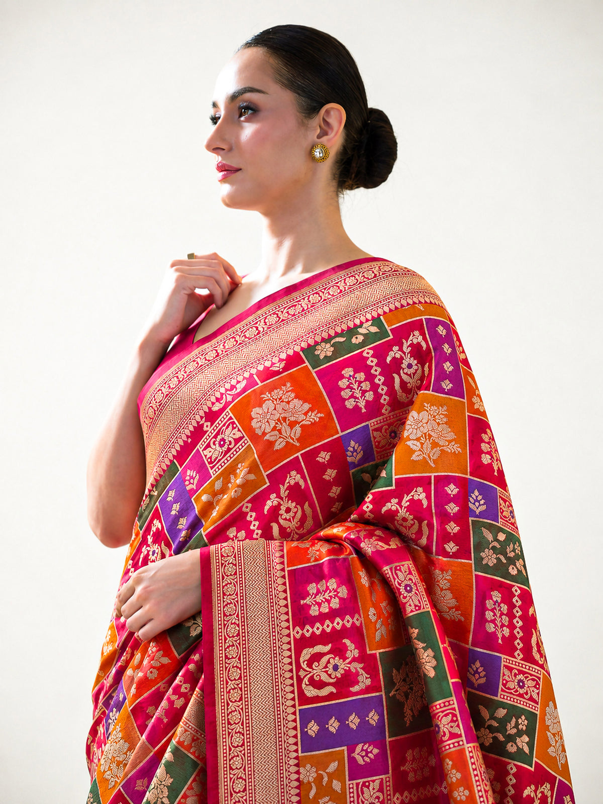 Pink Rangkat Jaal Katan Silk Handloom Banarasi Saree - Sacred Weaves