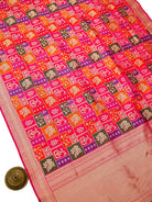 Pink Rangkat Jaal Katan Silk Handloom Banarasi Saree - Sacred Weaves