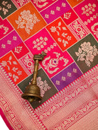 Pink Rangkat Jaal Katan Silk Handloom Banarasi Saree - Sacred Weaves