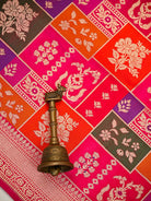 Pink Rangkat Jaal Katan Silk Handloom Banarasi Saree - Sacred Weaves