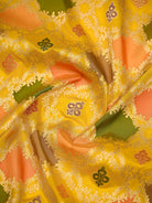 Yellow Rangkat Jaal Katan Silk Handloom Banarasi Saree - Sacred Weaves