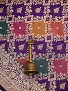 Dark Purple Rangkat Jaal Katan Silk Handloom Banarasi Saree - Sacred Weaves