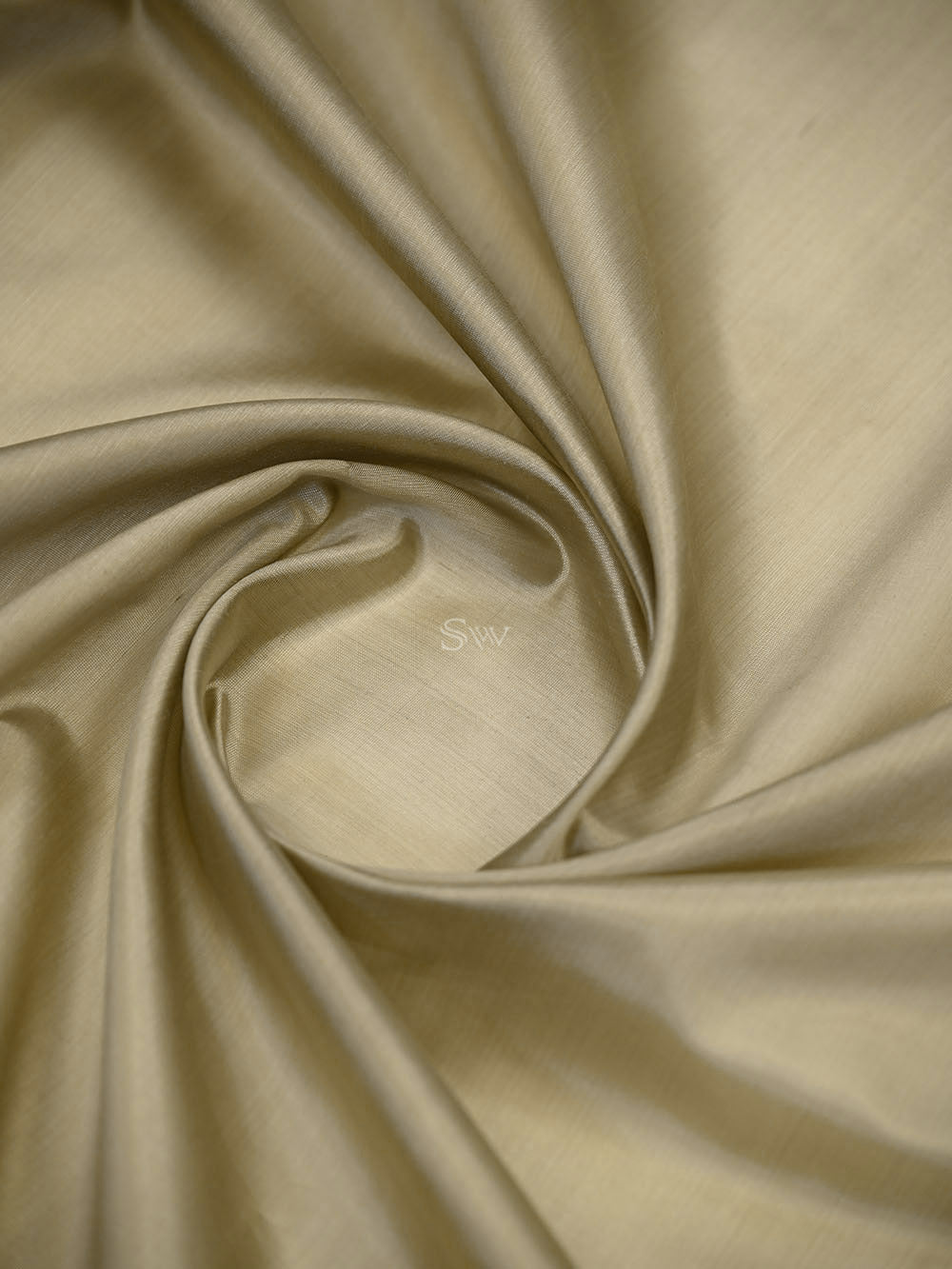 Pastel Olive Plain Katan Silk Handloom Banarasi Saree - Sacred Weaves