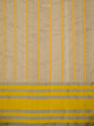 Pastel Olive Plain Katan Silk Handloom Banarasi Saree - Sacred Weaves