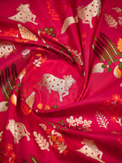 Dark Pink Pichwai Meenakari Katan Silk Handloom Banarasi Saree - Sacred Weaves